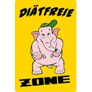Schild Spruch "Diätfreie Zone" 20 x 30 cm
