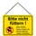 Hinweisschild "Bitte nicht füttern, Kühe Rinder Pferde erkranken" 20 x 30 cm Blechschild mit Kordel