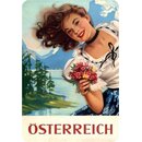 Schild Land "Österreich" Berge Frau 20 x...