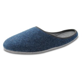 Filzpantoffeln blau mit Filzsohle Größe 36