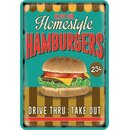 Schild Spruch "Enjoy our Homestyle Hamburgers, Drive...