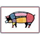 Schild Motiv Belly Leg Ham Ear Fatback Schwein Essen 20 x...