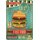 Schild Spruch "Burgers Fast Food, buy now" 20 x 30 cm 