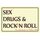 Schild Spruch "Sex, Drugs and Rock n Roll, Für mich heute nur Kaffee" 20 x 30 cm