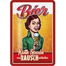 Schild Spruch "Bier kann Spuren von Rausch...