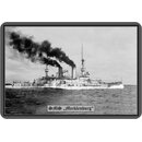 Schild Motiv Schiff "SMS Mecklenburg" Krieg 20...