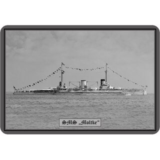 Schild Motiv Schiff "SMS Moltke" Krieg 20 x 30 cm 