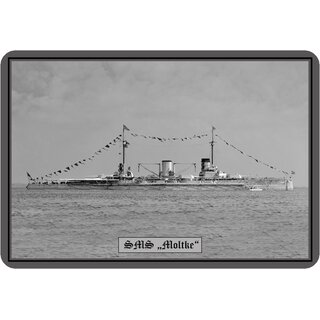 Schild Motiv Schiff "SMS Moltke" Krieg 20 x 30 cm