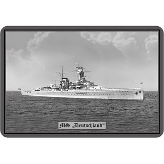 Schild Motiv Schiff "MS Deutschland" Krieg 20 x 30 cm