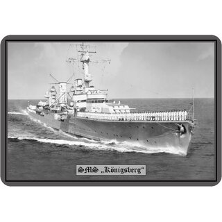 Schild Motiv Schiff "SMS Königsberg" Krieg 20 x 30 cm