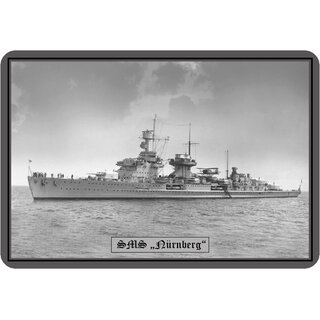Schild Motiv Schiff "SMS Nürnberg" Krieg 20 x 30 cm