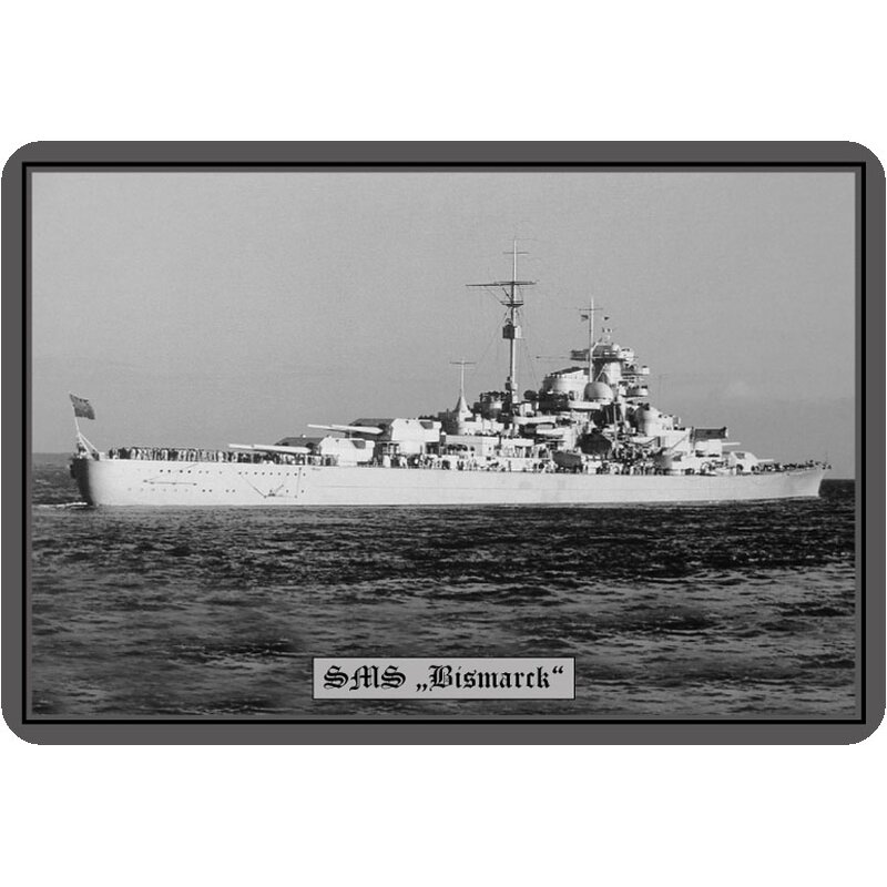 Copytec Aufnäher 'Schlachtschiff Bismarck' – 65x75 Mm, Mit Klettrückseite, Für Jacken & Uniformen