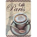 Schild Spruch "Café Paris" 20 x 30 cm 