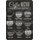 Schild Spruch "Coffee Menu, know your coffee" 20 x 30 cm schwarz