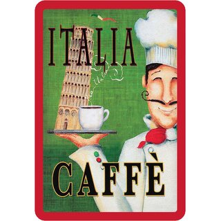 Schild Spruch "Italia Caffé" 20 x 30 cm 