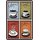 Schild Spruch "Coffee, Espresso, Cappuccino, Latte" 20 x 30 cm