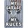 Schild Spruch "My garage, my rules" 20 x 30 cm 