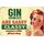 Schild Spruch "Gin drinkers are sassy classy, little smart assy" 20 x 30 cm