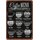 Schild Spruch "Coffee Menu, know your coffee" 20 x 30 cm