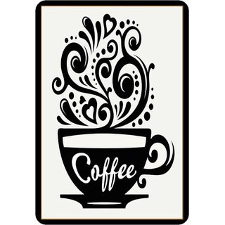 Schild Spruch "Coffee" Kaffeetasse Herz 20 x 30 cm