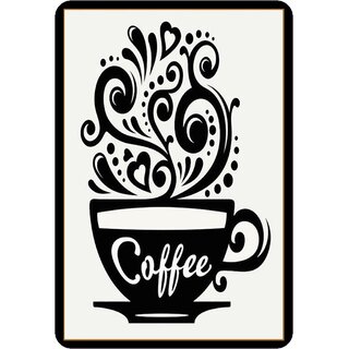 Schild Spruch "Coffee" Kaffeetasse Herz 20 x 30 cm 