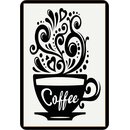 Schild Spruch Coffee Kaffeetasse Herz 20 x 30 cm 
