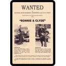 Schild Spruch "Wanted Bonnie und Clyde" 20 x 30...