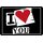 Schild Spruch "I love you" schwarz weiß 20 x 30 cm