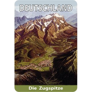 Schild Motiv "Deutschland, Die Zugspitze" 20 x 30 cm 
