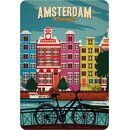 Schild Motiv "Amsterdam Netherlands" Fahrrad...