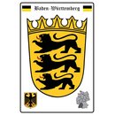 Schild Motiv Baden-Württemberg Flagge Landkarte 20 x 30 cm 