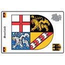 Schild Motiv "Saarland" Wappen Landkarte 20 x...