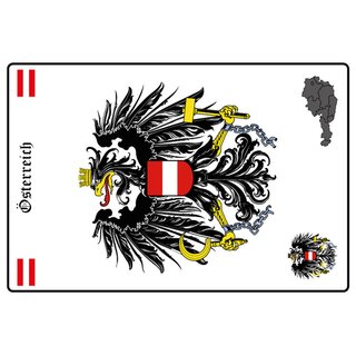Schild Motiv "Österreich" Wappen Landkarte 20 x 30 cm 