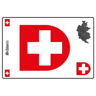 Schild Motiv "Schweiz" Wappen Landkarte 20 x 30 cm 