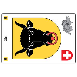 Schild Motiv "Uri" Wappen Landkarte Schweiz 20 x 30 cm 