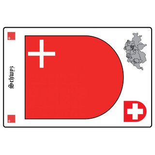 Schild Motiv "Schwyz" Wappen Landkarte Schweiz 20 x 30 cm 