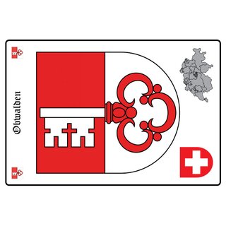 Schild Motiv "Obwalden" Wappen Landkarte Schweiz 20 x 30 cm 
