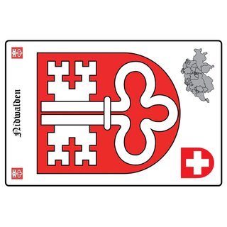 Schild Motiv "Nidwalden" Wappen Landkarte Schweiz 20 x 30 cm 
