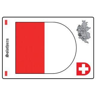 Schild Motiv "Solothurn" Wappen Landkarte Schweiz 20 x 30 cm 