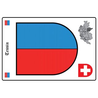 Schild Motiv "Tessin" Wappen Landkarte Schweiz 20 x 30 cm 