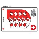 Schild Motiv "Wallis" Wappen Landkarte Schweiz...