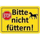 Hinweisschild "Bitte nicht füttern" 20 x...