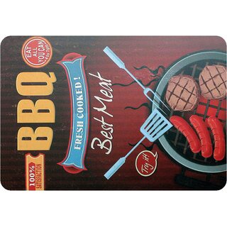 Schild Spruch "BBQ Fresh Cooked Best Meat" 20 x 30 cm