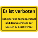 Schild Spruch "verboten über...