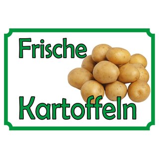 Schild Spruch "Frische Kartoffeln" 20 x 30 cm 
