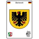 Schild Motiv "Dortmund" Wappen Landkarte 20 x...