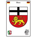 Schild Motiv Bonn Wappen Landkarte 20 x 30 cm 