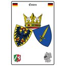 Schild Motiv Essen Wappen Landkarte 20 x 30 cm 