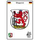 Schild Motiv "Wuppertal" Wappen Landkarte 20 x...