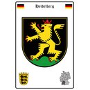 Schild Motiv "Heidelberg" Wappen Landkarte 20 x...